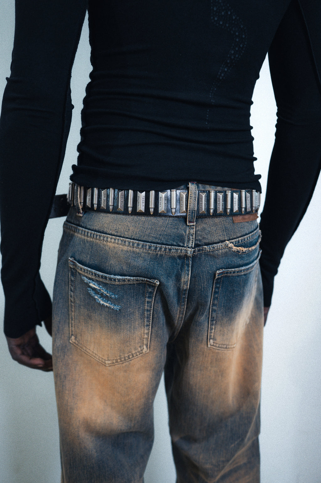 BURNT WASH BOOTCUT DENIM