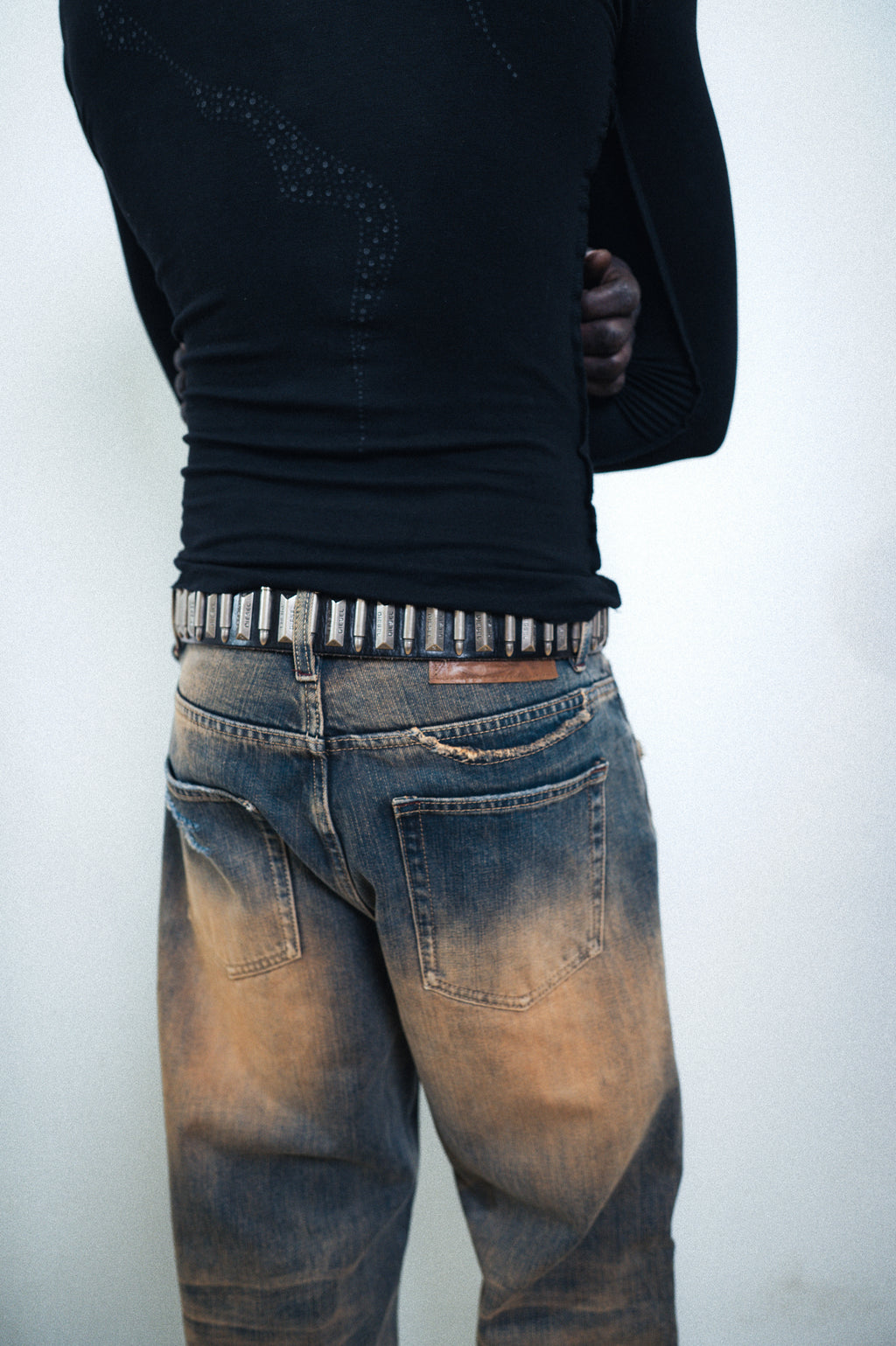 BURNT WASH BOOTCUT DENIM